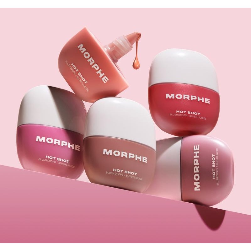 Morphe Hot Shot Blush Drops, Buildable Blush, Semi-Sheer Blush Drops