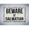 Deerts 237VS Beware of Dalmatian - Cartel de aluminio retro