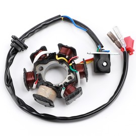 Minho DC 6-Poles Magneto Stator in Copper Material Come with Pick-up Stator Trigger Compatible with Chinese GY6 4-Stroke 152QMI 157QMJ 150cc Engine Scooter Moped Go Kart Jonway Tank JMstar,DC Tape