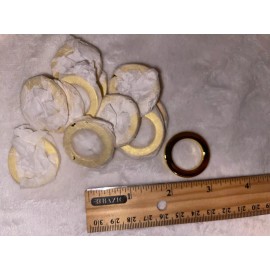 Unbranded 12 METAL shiny smooth Gold Round Rings Ring Heavy Duty 3/4" opening