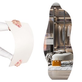 iCAGY Acrylic Full Body Mirror - Self-Adhesive Shatterproof Wall Mirror, Ultra-Thin 0.06” Lightweight for Home Gym, Bedroom, Closet Door - Frameless Easy Install (1, Cloud, 16" W x 47" L)