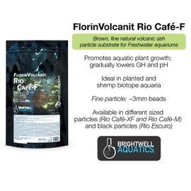 Brightwell Aquatics FlorinVolcanit Rio Cafe-F - Fine Brown Volcanic Ash Substrate for Freshwater Shrimp, 5-lbs