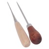 8Pcs Leather Awl Wooden Ergonomic Handle Stainless Steel Effort Saving