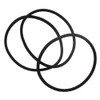 MUJI 76669012 Hair Rubber Ring, Fine, Black, 3 Pieces