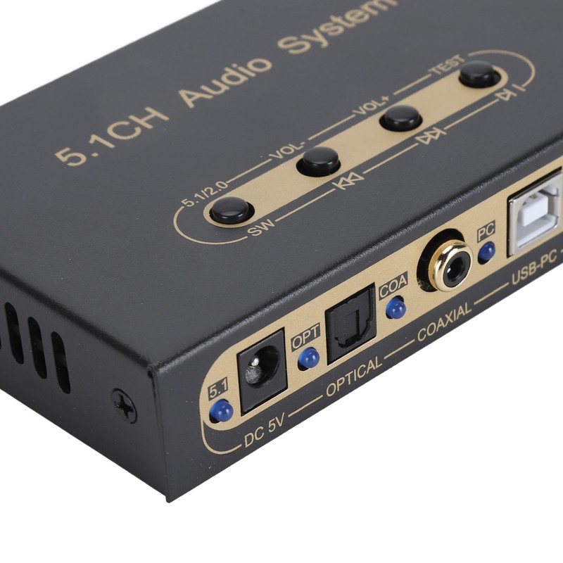 5.1CH Sound Decoder Support ARC Optical Fiber Coaxial Bluetooth Digital