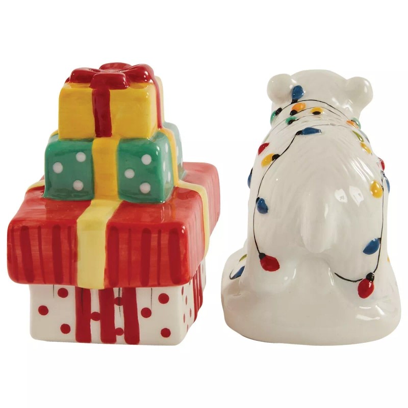 Park Designs Polar Bears Salt & Pepper Set Ceramic Christmas