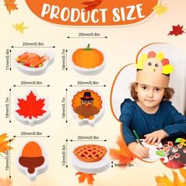 Thanksgiving Mini Acorn Erasers Bulk, Maple Leaf Party Fall Favor Stationery Classroom Cute Erasers Fun Mini Erasers Kids Pencil Erasers for Classroom School Kid Gifts Rewards (60 Pcs)