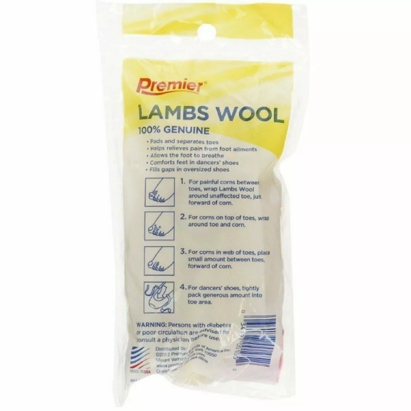 Premier Lambs Wool Padding 100% Genuine Helps Relieve Foot Pain