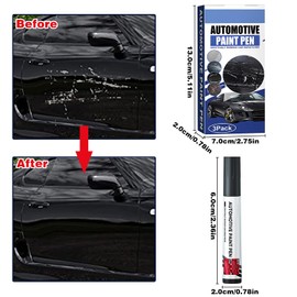 Miioto Auto Kratzer Reparaturstift, Auto Lackreparaturstift, Lackstift Schwarz Auto, Wasserfester Autolack-Kratzer-Reparaturstif, Tragbares Auto Universal für Autokratzer (Schwarz) (Schwarz)