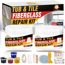 Bath Tub Repair Kit, Fiberglass Tile and Shower Repair Kit Porcelain Repair Kit, Bathtub Repair Kit Repair Chips Dents Cracks Scratches from Ceramic, Marble, Quartz, Resin, Acrylic