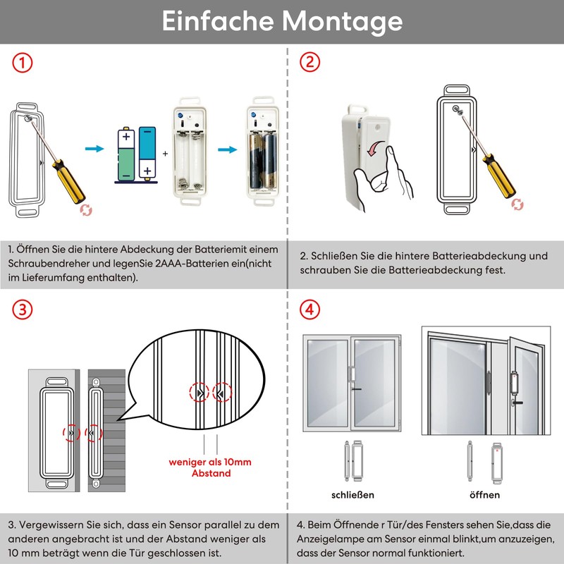 TangVita Window Contact Switch with Window Sensor, Wireless Exhaust Control