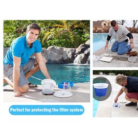 Hitopin Pack of 30 Pool Skimmer Socks, Skimmer Basket Net, Skimmer Filter Net, Reusable, Pool Skimmer Socks for Surface Skimmer, Removes Slag Leaves