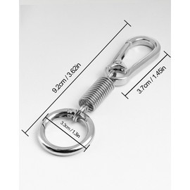 Xuduvay Simple Strong Metal Keychains Keyring Key Chain Ring Clip Holder Organizer for Home Car Keys Key Finder Women Men (black+silvery)