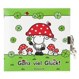 44002 Diary with Lock, Very Good Luck, Approx. 16.5 x 16.5 cm, 96 pages