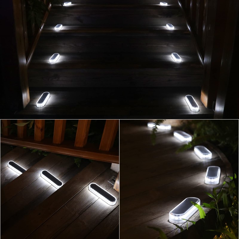 Honalia Solar Deck Dock Driveway Lights Outdoor Solar Powered Waterproof,