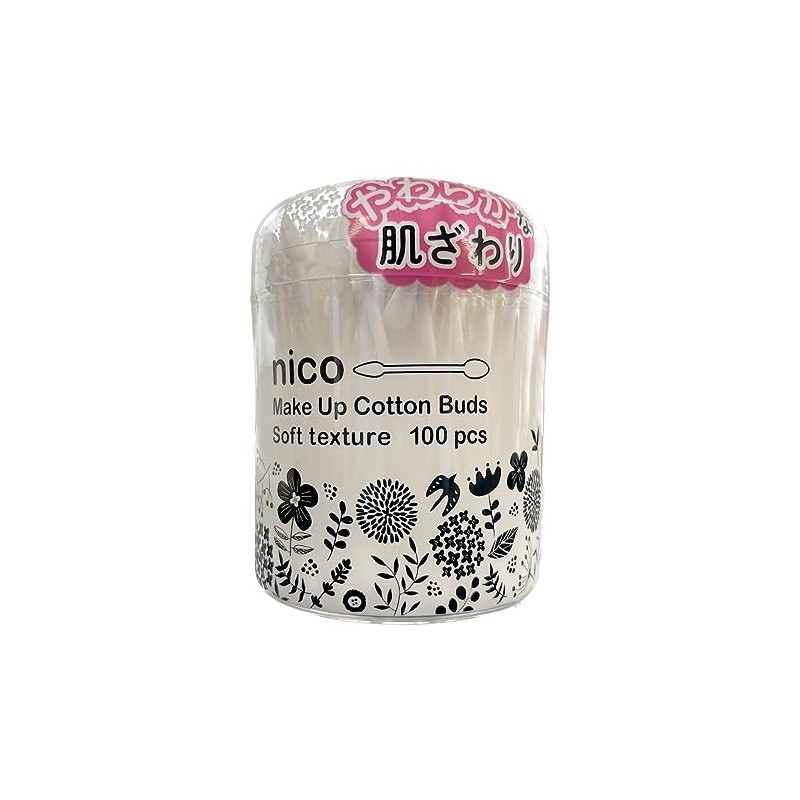 Sanyo Nico Soft Makeup Cotton Swabs, 100 Count