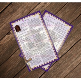 Reconciliation Confession Sacrament large laminated Holy Prayer card.