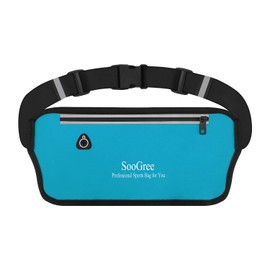 SooGree Running Belt Fanny Pack for Women Men Waterproof Waist Pack Runners Bag Slim Money belt Phone Holder for Sports Hiking Traveling Adjustable Strap Workout Pouch Lightweight Walking Jogging