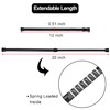 SIQUK 6 Pack Tension Rods Adjustable Spring Cupboard Bars Black