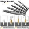 Bestgle 10pcs 1/4" Hex Shank Screw Extractor Set, Broken Screw