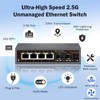 6 Port 2.5G Unmanaged Ethernet Switch, 4 x 2.5G Base-T