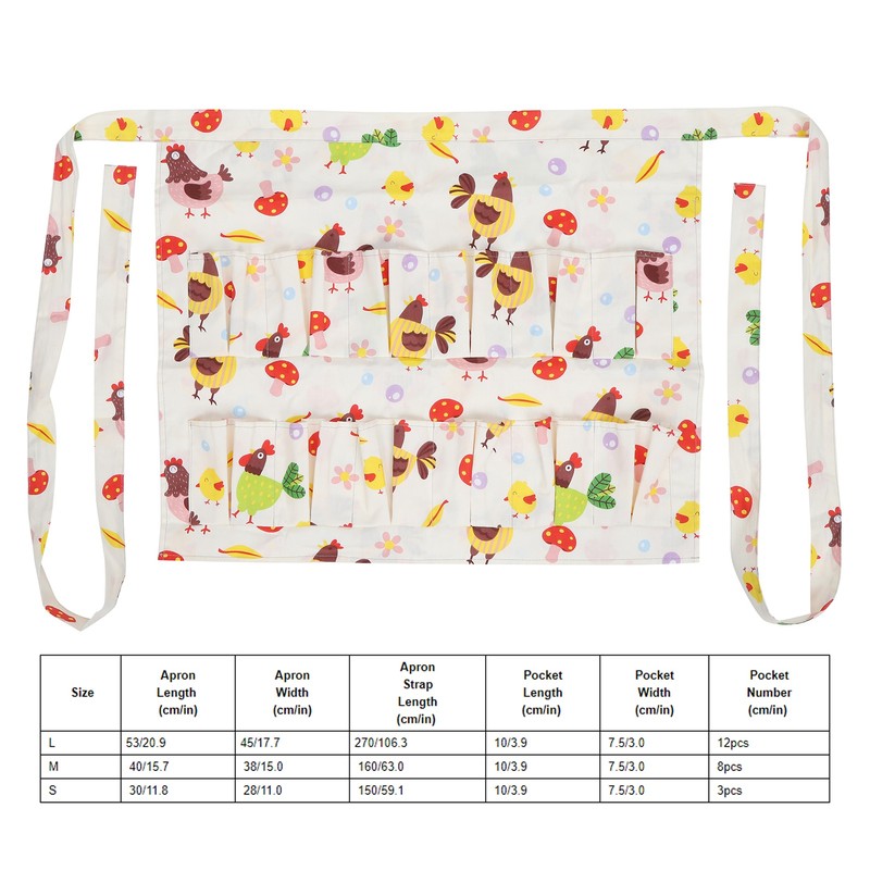 Eggs Collecting Protective Apron Multiple Pockets Chicken Eggs Gathering Holding