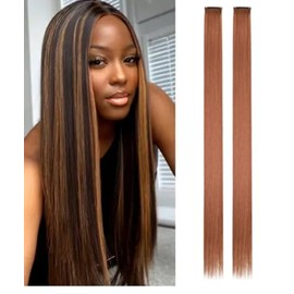 Clip-In Hair Extension Highlights Streaks x 2 (Brown)