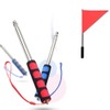 CAASFOOY 3 PCS Handheld Flagpole.Lightweight Extendable Stainless Steel Handheld Flagpole