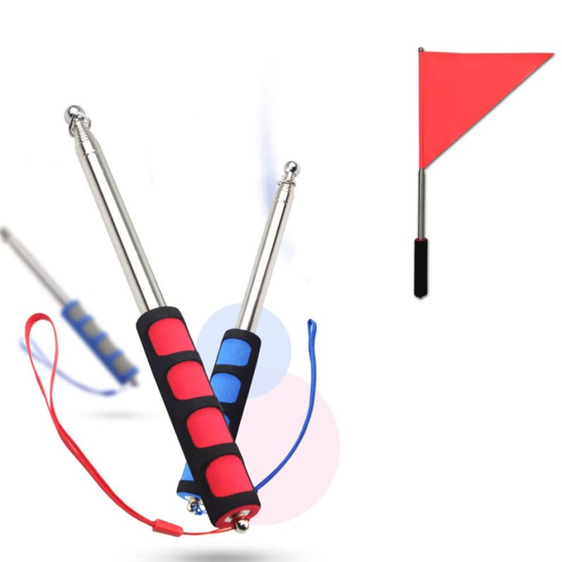 CAASFOOY 3 PCS Handheld Flagpole.Lightweight Extendable Stainless Steel Handheld Flagpole