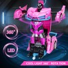 Bloolilies Remote Control Car, Pink Transform Robot RC Car -