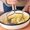 EASYNICE Potato Masher, Two-Layer Stainless Steel Potato Ricer with Built-in