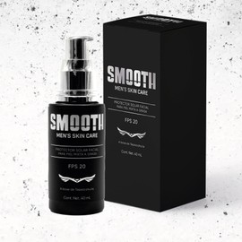 SMOOTH Protector Solar Facial Para Hombres | Protege La Piel de las Quemaduras Solares y del Estrés Oxidativo, Contiene Propiedades Regenerativas y de Reparación Celular | Extracto de Tepezcohuite, Trietanolamina, Multifilter T-80 | 40 ml Uso Día