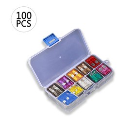 Standard Fuse Assortment kit 2A 3A 5A 7.5A 10A 15A 20A 25A 30A 35A Medium Colorful Insert Fuses for Car Boat Truck SUV Automotive 100 Pcs (Medium)