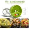 MOOREDLIFE Spiral Slicer 4 in 1 Vegetable Cutter, Hand Spiral
