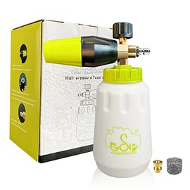 ESP Foam Cannon Snow Foam Lance with 1/4 Standard Quick Connector 4000psi 1 Liter Bottle Adjustable Professional Car Wash Pressure Power Jet Washer Quick Release Nozzle