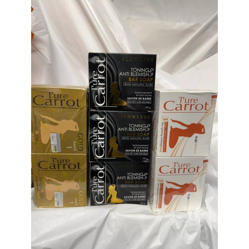 Unbranded 6 Pack Pure Carrot Gold Face And Body Bar