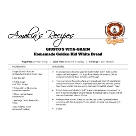 Giusto's Vita-Grain All-Natural Artisan Malted Unbleached Bread Flour, 5lb Bag
