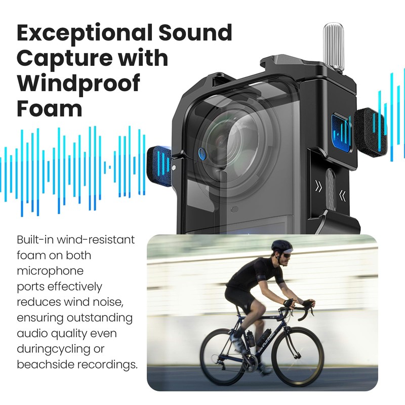 Insta 360 X5 Aluminium Aluminium Cage Case with Screen Protector