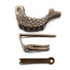 Bivethoi Vintage Fish Shaped Padlock, Bronze Antique Chinese Lock with