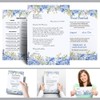 PaperMedia Envelopes Flowers and Blossoms Blue Hortensia Pack of 25