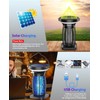 ZECHUAN Solar Bug Zapper Outdoor Waterproof, Portable Pest Control Electric