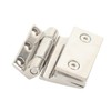 Curved Single‑Sided Hinge Stainless Steel Bathroom Hinge for Tempered 8‑12mm