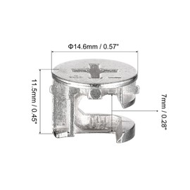 HARFINGTON Furniture Cam Lock Nut, 8pcs 14.6x11.5mm Joint Locking Nuts Furniture Connecting Cam Fittings