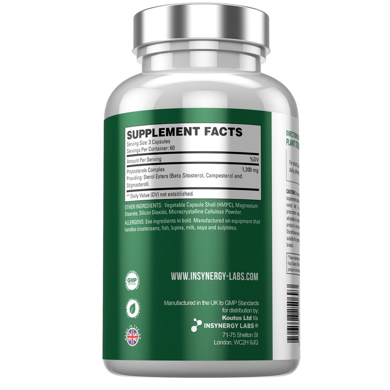 Ultra Premium Plant Sterols 1,200mg 180 Vegan Tablets with Beta