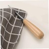 Gatuida 2Pcs Wooden Handle Leather Awl Tool for Bookbinding and