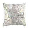 Vintage Spokane WA Map (1987) Throw Pillow