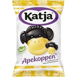 Katja Apekoppen I Soft Banana flavored Licorice Gummy Candy I 255g 8.99 ounce