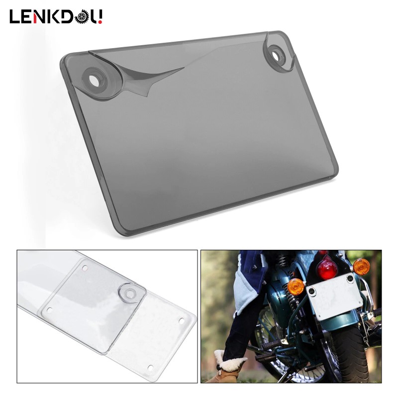 lenkdou Motorcycle License Plate Cover Protector For All Motorbike 4x7