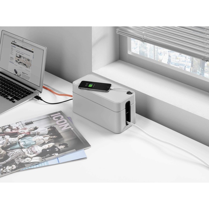 Durable Cavoline Cable Box, Light grey