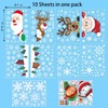10 Sheets Christmas Snowflake Window Cling Stickers - 300PCS Xmas
